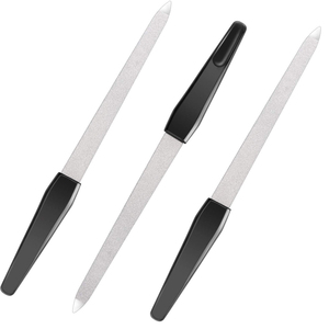 Professional Stainless Steel Double Straight Nail Filer Emery Board for Salon & Home Use 80/100 Grit - Product Image 1