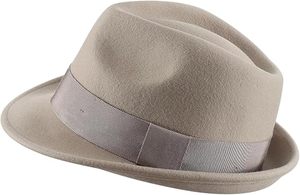 Black Wool Felt Fedora Hat Ribbon Band Adjustable Wide Brim Unisex Classic Style for Party Outdoor Travel - Product Image 2