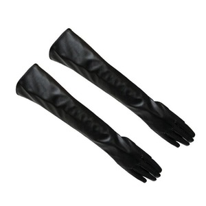 Guantes de cuero hasta la muñeca para mujer, sin forro, ecológicos, térmicos, con pantalla táctil, a la moda, para invierno, viajes, actividades al aire libre, HRZ-261 - Product Image 2