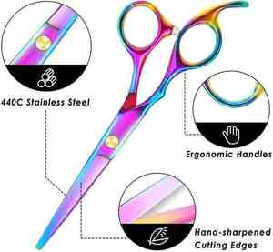 กรรไกรตัดผมมืออาชีพ พรีเมียม สแตนเลสสตีล 4Cr13 ด้ามยาว สำหรับคนถนัดขวา คมกริบ สำหรับช่างตัดผม ซาลอน ตัดแต่งทรงผม - Product Image 3