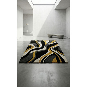 Tapis rectangulaire 100 % laine tufté à la main, couleur unie, élégance moderne, résistant aux taches, rembourré, pour salle à manger, couloir/entrée - Product Image 1