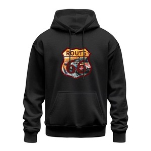 Hecho en EE. UU., Envío Gratuito, MOQ=1, Sudadera con Capucha con Estampado 2D de Graffiti Route 66, Corte Regular para Hombre, Sudadera Informal de Alta Calidad y Peso Pesado - Product Image 4