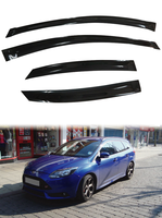 Déflecteurs de vitres GCS FD604 pour Ford Focus 2011-2018 berline/hatchback, pare-soleil durable en acrylique, protection contre la pluie, 3M