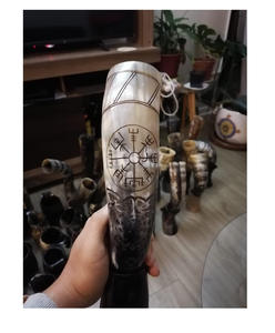 ฮอร์นดื่มทำมือราคาถูก | 100% ธรรมชาติไวกิ้งฮอร์นดื่มยุคกลางเบียร์ดื่มฮอร์นวัวจากอินเดีย - Product Image 3