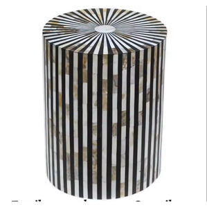 Taburete de Última Moda con Diseño Elegante y Ecológico, Hecho a Mano con Incrustaciones de Hueso y Madreperla para Uso en el Hogar y Hoteles a Precio de Mayoreo - Product Image 6