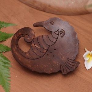 New Design Seahorse Animal Shape Coco Soap <b>Dish</b> Holder Tray Compostable Coconut Shell <b>Rack</b> for Soaps With Custom Boxes - Product Image 3