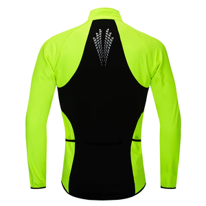 Unisex Professional Waterproof Thermal <b>Cycling</b> <b>Jacket</b> Lightweight <b>Reflective</b> Bike Wear with Removable Sleeves 100% Polyester - Product Image 5