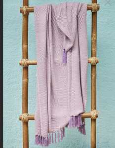 100% Woven Cotton Decorative Throw Blanket | Boho Tassel Fringe Sofa Throw | Handmade Textured Couch Throw Wholesale - Product Image 3