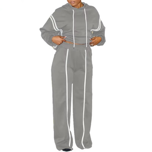 Conjuntos Deportivos de Alta Calidad para Mujer, Ropa Deportiva de Calle 100% Algodón, Ropa Deportiva Personalizada para Mujer - Product Image 1