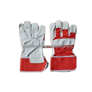 Guantes DE SEGURIDAD DE CUERO canadienses con puño amarillo Guantes de trabajo industriales de alta calidad Anti corte Protección química para las manos - Product Image 4