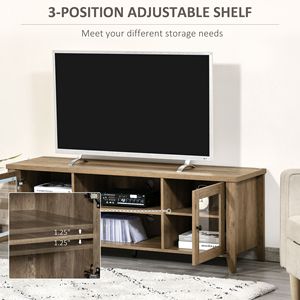 Mobile TV Moderno Personalizzato in Legno con Armadietti per Soggiorno/Camera da Letto - Grigio Lavato, per Schermi Piatti fino a 60 Pollici - Product Image 6