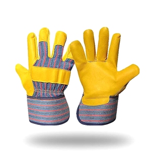 Custom Leather Waterproof Anti Slip Ambidextrous Work <b>Gloves</b> with Your Company Logo - Product Image 1