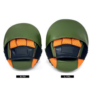 Excellent Quality Punching Mitts Leather Boxing Target <b>Focus</b> <b>Pads</b> Green Orange Curved Design Durable Training Equipment OEM ODM - Product Image 5