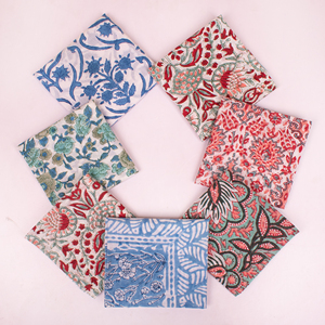 Cotton Block Printed Reversible Square Soft Breathable Outdoor Hiking Cycling & Travel Accessory Handmade Women's <b>Bandana</b> - Product Image 3