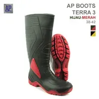 AP Boots TERRA 3 Safety Rain Boots-Heavy Duty Waterproof PVC <b>Work</b> <b>Shoes</b> Green Red - Product Image 2
