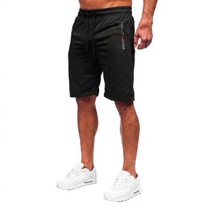 Pantalones Cortos Bermuda para Hombre, Color Gris Sólido, con Bolsillos con Cremallera, Cintura con Cordón, Estilo Deportivo Casual, Transpirables y Ligeros - Product Image 2