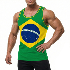 High Grade Men's Custom Print Tank Top Muscle Tee Custom Logo Sleeveless Breathable <b>Athletic</b> Fitness Sportwear Bulk Tank Tops - Product Image 6