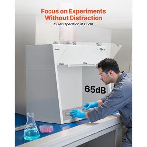 Cappa aspirante da laboratorio canalizzata con luce LED, pre-filtro G1, area di lavoro 19.69 x 41.54 x 27.56 pollici, attrezzatura di scarico per uso professionale - Product Image 6