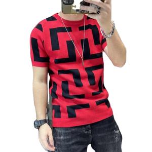 Dernier T-Shirt Hommes Slim Streetwear Couleur Contraste T Shirt Hommes Tee Shirt Haute Qualité Tenues T-shirt - Product Image 1
