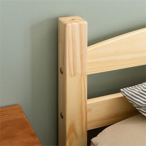 Casa cama de madera maciza de tamaño doble con nido y estantes de almacenamiento, muebles de dormitorio para niños para el hogar o el Hotel, no se necesita resorte de caja - Product Image 3