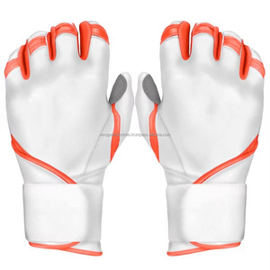 Guantes de Bateo de Béisbol OEM, Cuero Cabretta, Duraderos, Antideslizantes, Cierre de Gancho y Bucle, Ligeros, Transpirables, para Mano Izquierda, Adulto, Azul - Product Image 3