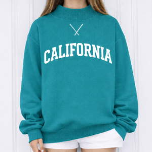 Sudadera informal de calle para mujer, larga, holgada, con cuello simulado, para otoño e invierno, de felpa suave, con logo frontal, 100% algodón - Product Image 6