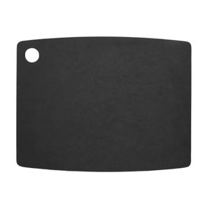 Planche à découper noire rectangulaire antidérapante avec trou de suspension pour la préparation de la viande, des légumes, des fruits et des aliments en cuisine - Product Image 1