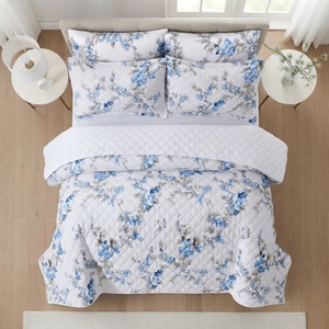 Ensemble de couvre-lit Ashley 3 pièces, motif losanges, mélange de coton T-150, literie pour toutes les saisons, usage domestique, style durable - Product Image 2