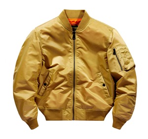 Blouson bomber noir pour homme, veste pilote MA1, fermeture éclair, coupe classique, coupe-vent, vêtement d'extérieur décontracté - Product Image 2