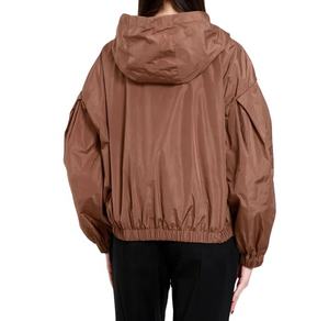 2025 nuevo estilo de moda ligero Anorak con capucha a prueba de viento chaqueta cortavientos para mujer de talla grande Color bloque chaqueta a prueba de viento para mujer - Product Image 2