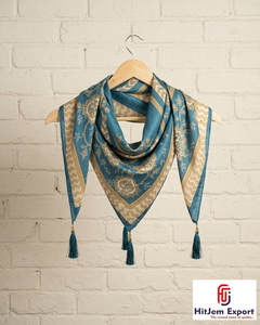 High Quality Custom Printed Luxury Silk <b>Scarf</b> Womens Lightweight <b>Square</b> Fashion Headscarf OEM ODM Supplier - Product Image 1