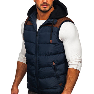 Custom Men's Windproof Lightweight Sleeveless Gilets Vest Winter Warm Stand Collar <b>Jacket</b> Reversible Outer Wear OEM Service - Product Image 1