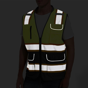 Breathable Reflective Safety Vest Industrial Strength High Vis Fabric Night <b>Work</b> Protection <b>Construction</b> Site Safety Clothing - Product Image 6