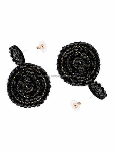 ต่างหูห่วงเลื่อมแบบคลาสสิกสำหรับทั้งชายและหญิงต่างหูทรงกลมแบบห้อยมีประกายระยิบระยับแบบคลาสสิกลูกปัดหลายสีขนาดตามสั่ง - Product Image 5