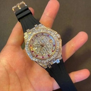 Black Ocean Jewels A.P. Reloj de Lujo Automático con Correa de Acero Inoxidable y Diamantes Moissanite VVS Baguette de 41MM, Calidad Premium - Product Image 1