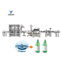 Ligne de remplissage et d'emballage automatique pour pots de miel liquide, huile, sirop, soupe, eau, jus, avec machine de remplissage, de bouchage et d'étiquetage de bouteilles