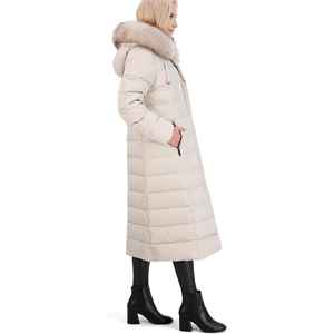Wholesales <b>Winter</b> <b>Thick</b> Padding Long <b>Coats</b> with Fur Casual Wear Quilted Design Ladies Puffer <b>Coat</b> With Hood - Product Image 4