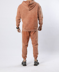 Chándal de Invierno Personalizado para Hombre con Logotipo Bordado, 100% Algodón Felpa, Transpirable, de Dos Tonos, Holgado y Oversize - Product Image 2