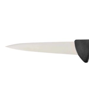 Couteaux à désosser à manche noir avec lame étroite et pointue argentée, poignée ergonomique avec protège-doigts pour la désossure, la découpe et la boucherie - Product Image 4