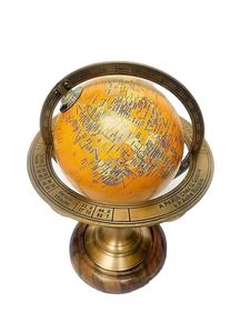 Vintage Brass <b>Globe</b> <b>World</b> Map Nautical Desk Decor Astrolabe Armillary Sphere for Home Office - Product Image 3