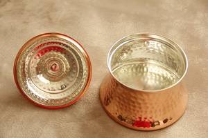 Conteneur à épices en cuivre artisanal de haute qualité avec couvercle, hermétique, design oriental, forme ronde, pour la cuisine, idéal pour offrir - Product Image 3