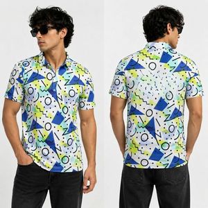 Camisa Polo de Golf con Textura de Mármol Azul Aqua, Tela Fresca al Tacto, Retención de Forma, Ligera, para Uso Diario, Camisas para Hombre - Product Image 4