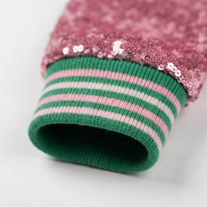 <b>Custom</b> Green Pink Sequin Sleeve V Neck Cardigan Sweater Women Greek Apparel Embroidery Logo Knit Button New Design Umri Sports - Product Image 4