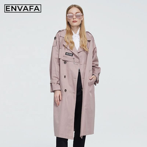 Gabardina de Alta Calidad para Mujer, Chaqueta Cortavientos con Cinturón, Gabardina Larga de Primavera, Venta al Por Mayor - Product Image 3