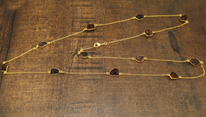 Red Garnet Raw Nugget Gemstone <b>Necklace</b> 18K <b>Gold</b> Plated <b>Delicate</b> Handmade Gemstone Jewellery For Women Girls Wholesale Bulk - Product Image 3