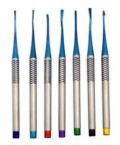 PDL Root Elevators Manual Micro Serrated Tip Steel Implants Dental Surgical Set with Titanium Coated Points by <b>Blush</b> surgical - Product Image 6