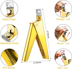 Cortauñas Profesional de Aleación de Zinc con Abertura de Mandíbula Ancha, Cuchilla Afilada, Corte en Bisel, Herramienta de Manicura para Uñas Gruesas, Estilo Lujoso para Adultos - Product Image 3