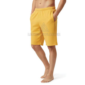 กางเกงขาสั้นผ้าฝ้ายฟลีซแบบสบายๆ เอวกลาง ระบายอากาศ แห้งเร็ว สีพื้น ผลิตตามสั่ง สไตล์ใหม่ บริการ OEM ปากีสถาน - Product Image 3