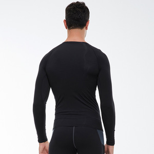 T-shirt de sport à manches longues ou courtes, respirant et élastique pour homme, idéal pour l'entraînement, avec logo personnalisé, pour activités sportives et entraînement actif. - Product Image 1
