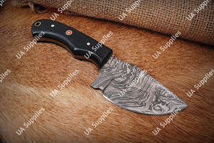Couteau de chasse de luxe à lame fixe en damas forgé à la main, manche en os de chameau, personnalisable, vente en gros, OEM, pour la chasse, le camping, l'EDC, la survie - Product Image 2